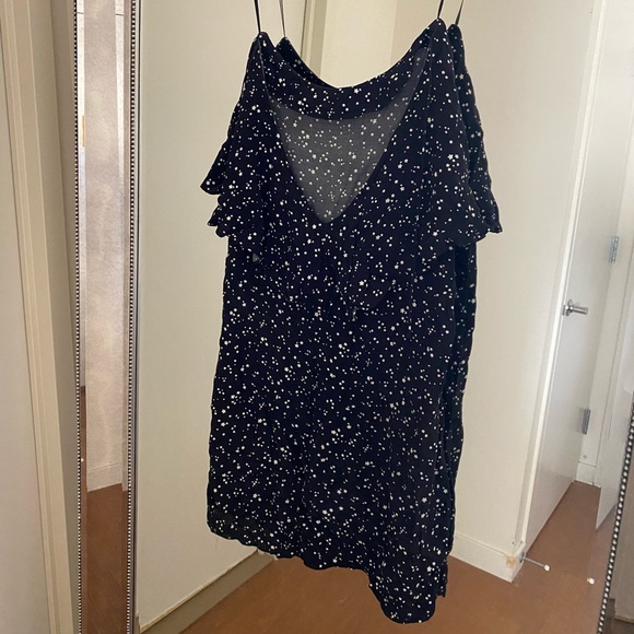 Zara Black & White Star Print Mini Dress - Picture 3 of 5
